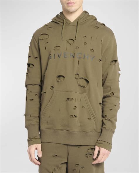 givenchy zip up hoodie|Givenchy men's destroyed hoodie.